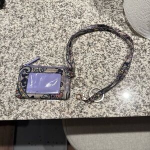 Vera Bradley Floral Lanyard with ID Holder
